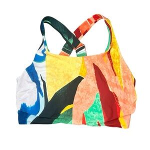 NWOT CALIA by Carrie Underwood Colorful Cross-Back Bikini Top
